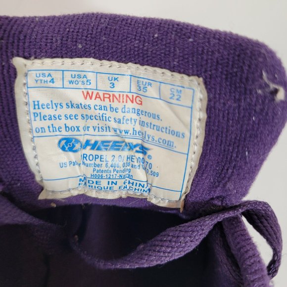 Heelys Propel 2.0 Purple Lace-Up Wheeled Rolling Skate Shoes Youth 4 - Picture 10 of 10